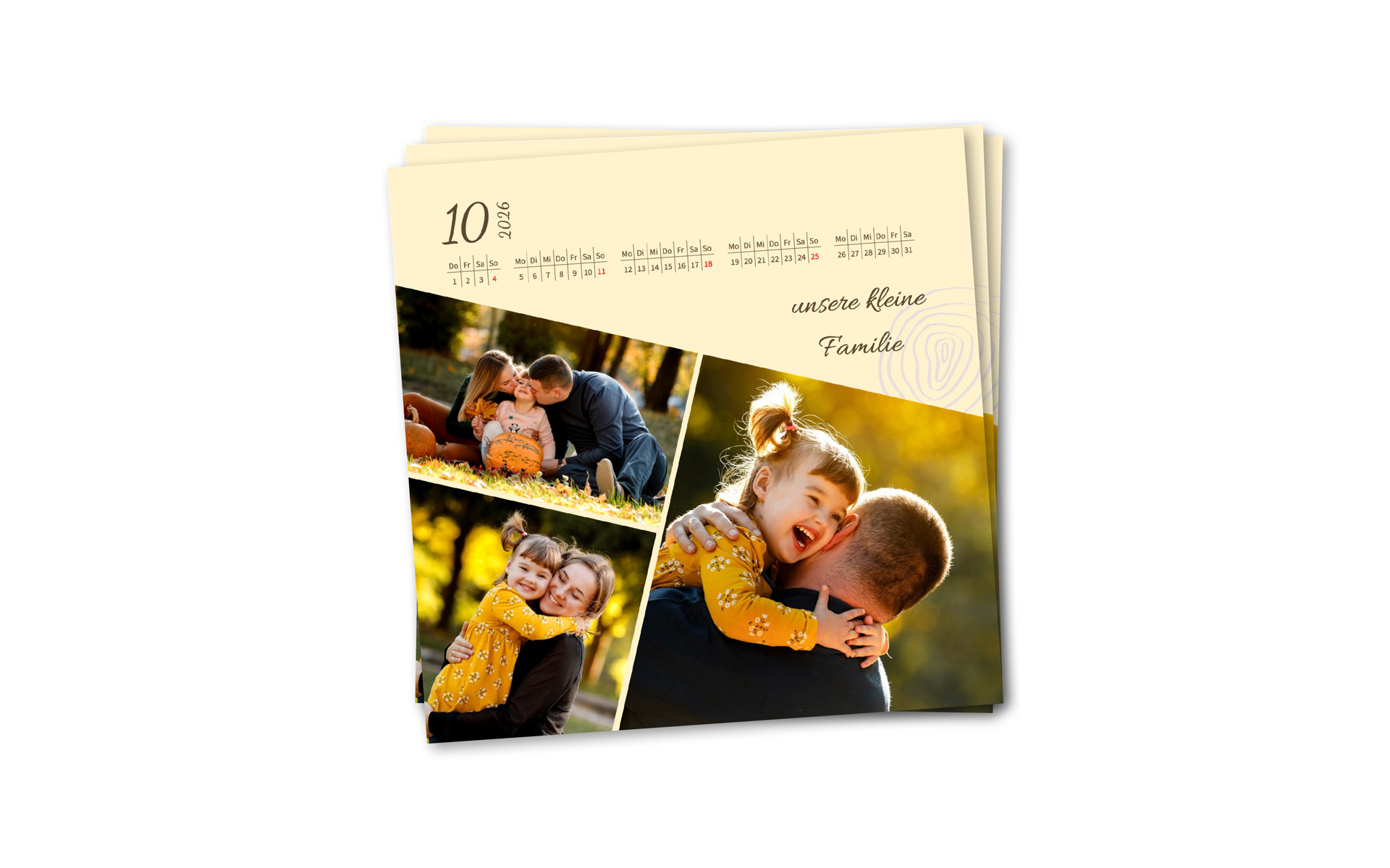 Fotokalender zum Aufstellen selbst gestalten bei HappyFoto