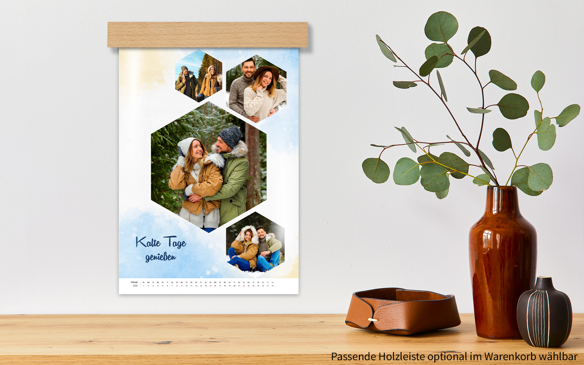 Foto-Wandkalender ca. A3 hoch mit Hochglanz-Veredelung von HappyFoto