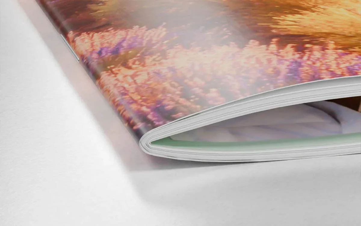 Detailfoto eines Happy Fotobuch Fotoheft
