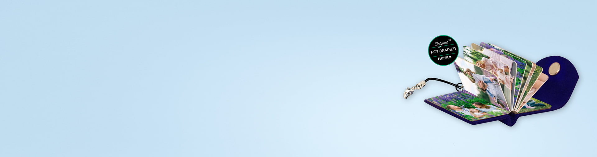 Kleines Fotobuch als idealer Begleiter