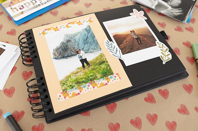 Scrapbooking Ideen mit Mini Polaroid Bildern