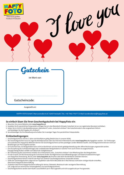 Geschenkgutschein zum Verschenken