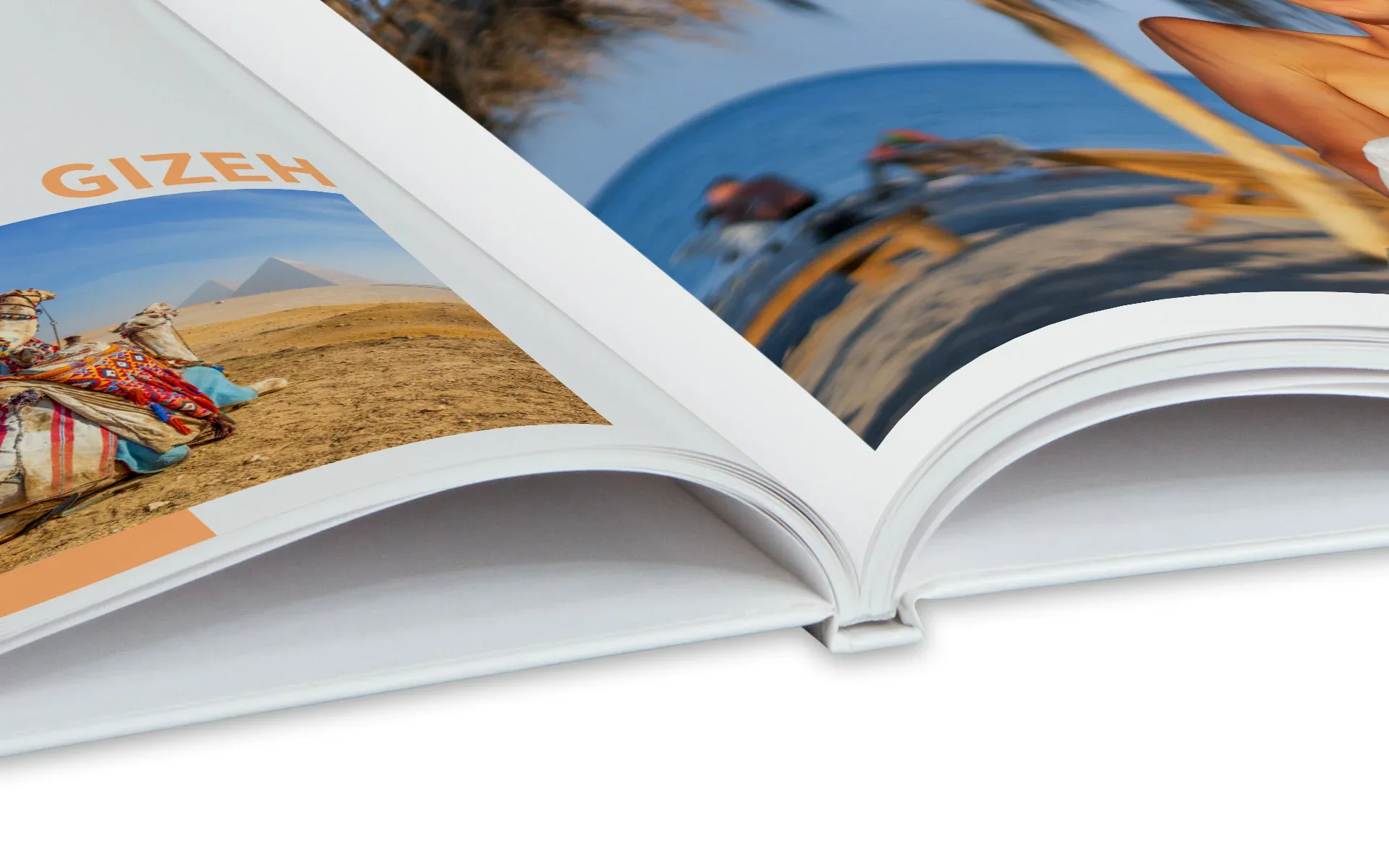 Happy Fotobuch ca. A4 quer – Bindungsart Ein Happy Fotobuch ca. A4 quer Hardcover mit Klebebindung.