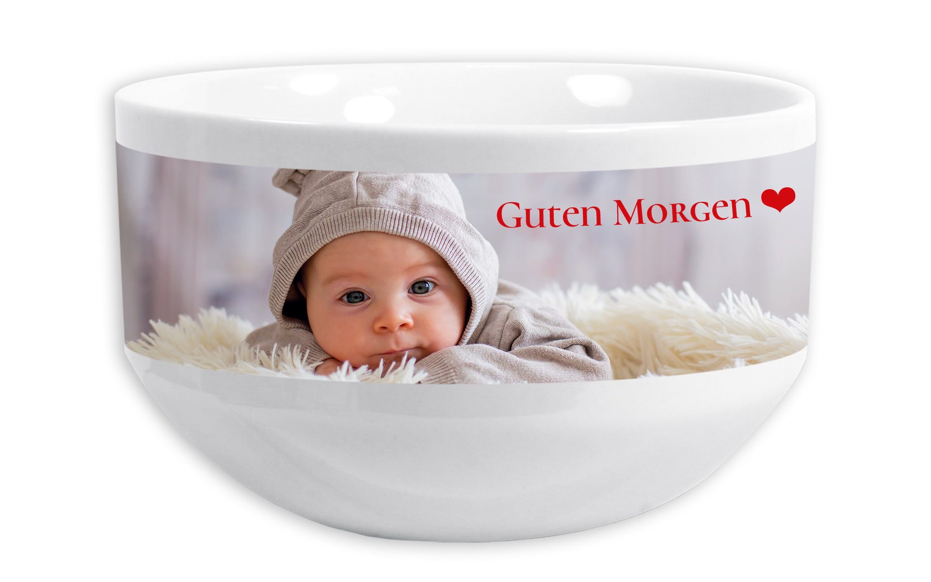 Müslischale mit eigenem Foto bedrucken