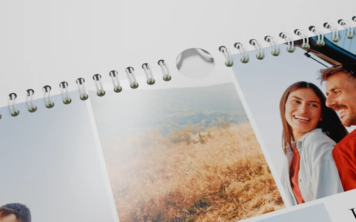 Detailfoto eines HappyFotokalenders Fotopapier glänzend